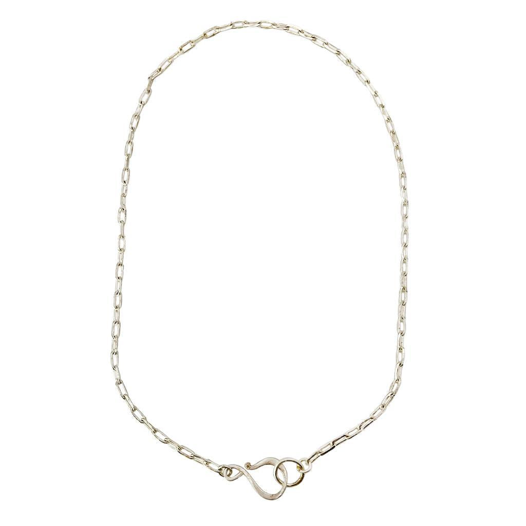 Silver Hook & Chain Necklace