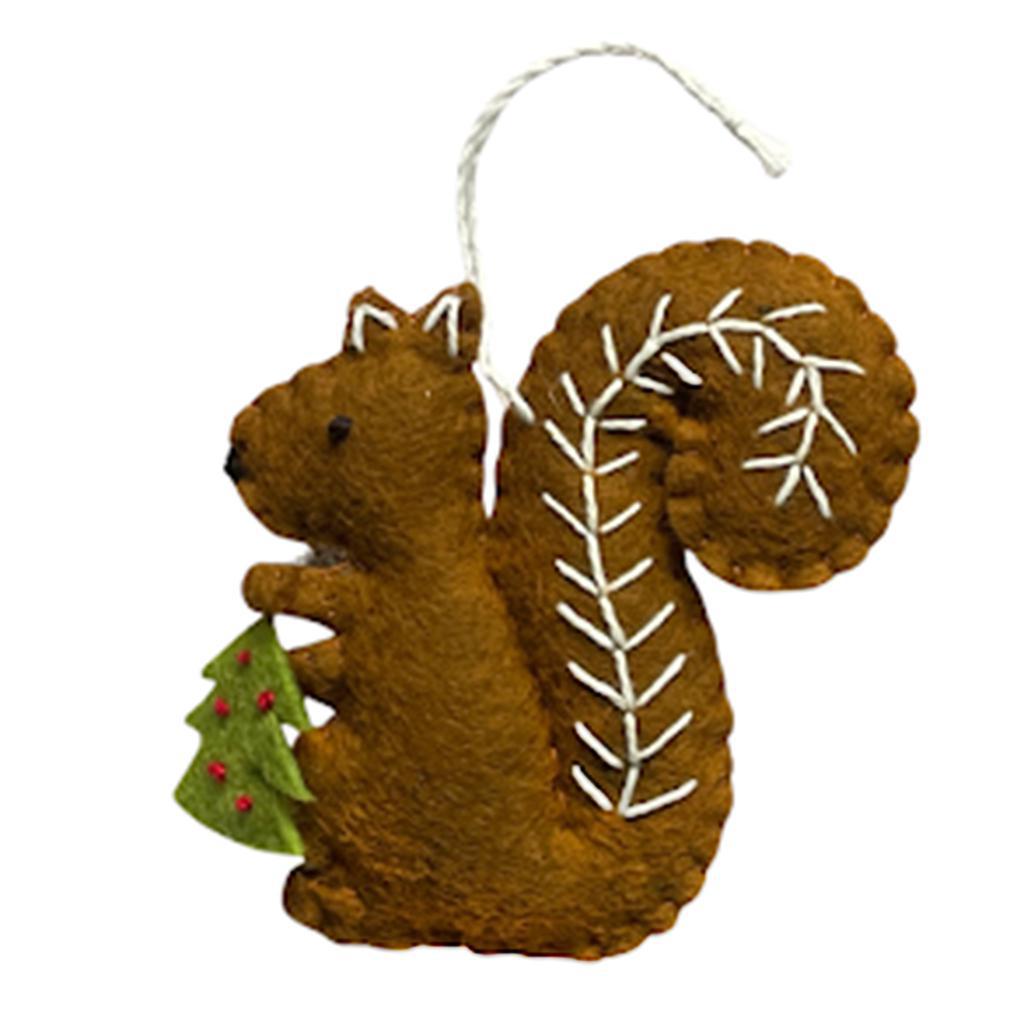 Squirrel Felt Ornament