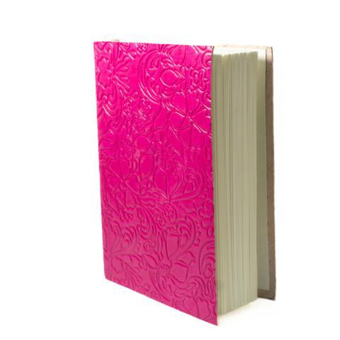 Pink Floral Leather Journal