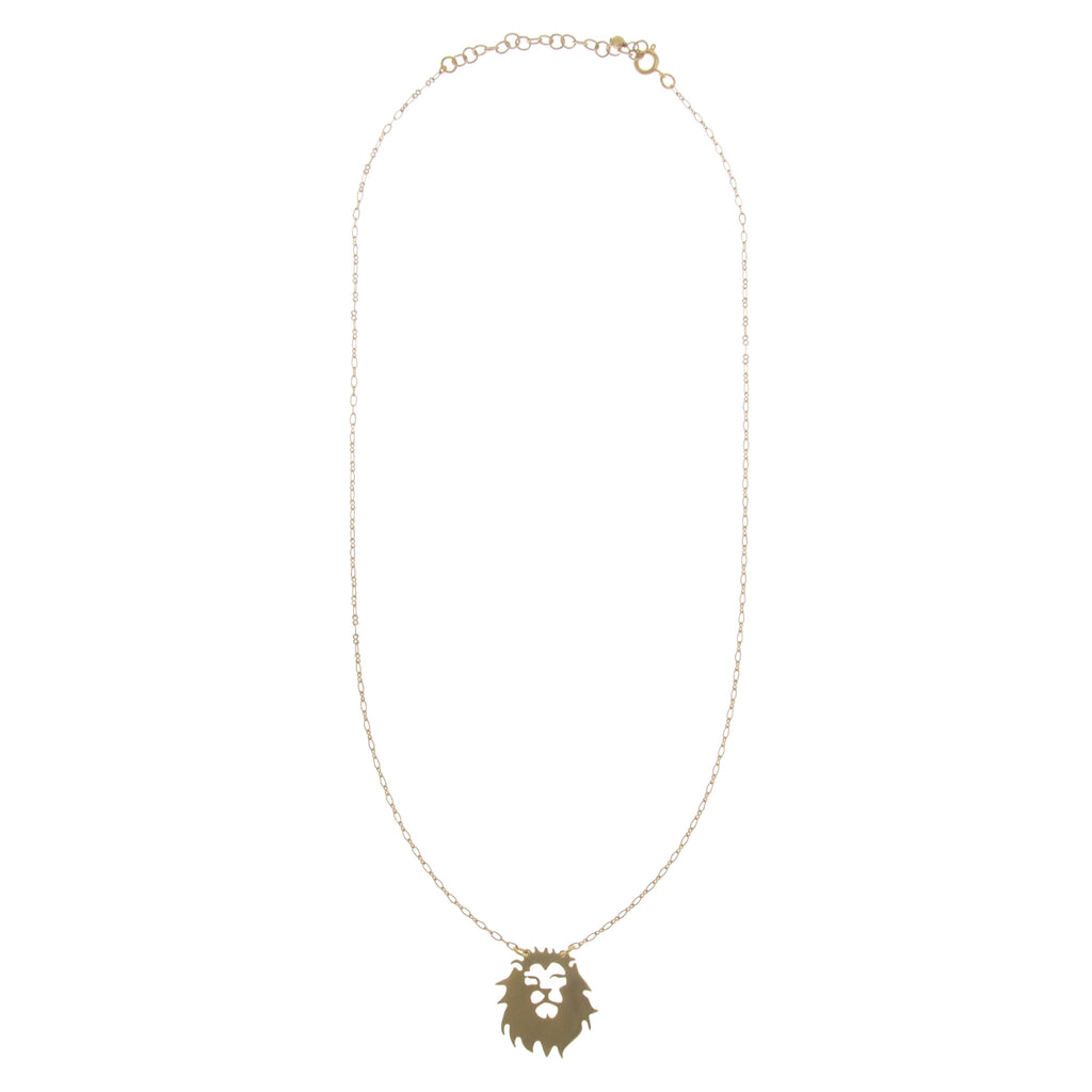 Lion's Heart Brass Necklace