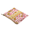 Pink Flowers Block Print Pouch