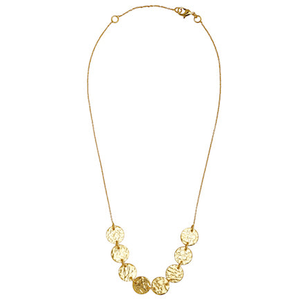 Gold Mini Disc Necklace