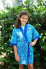 Youth Kantha Stitch Robe in Blue
