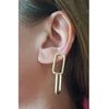 Gold Large Link Earrings