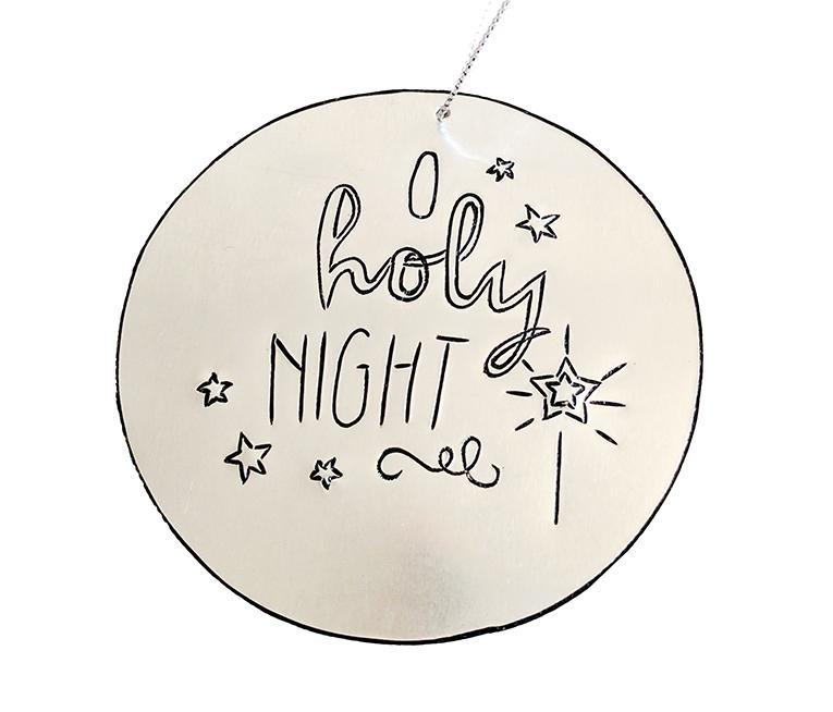 O Holy Night Tin Ornament