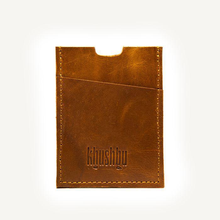Vertical Leather Slim Wallet