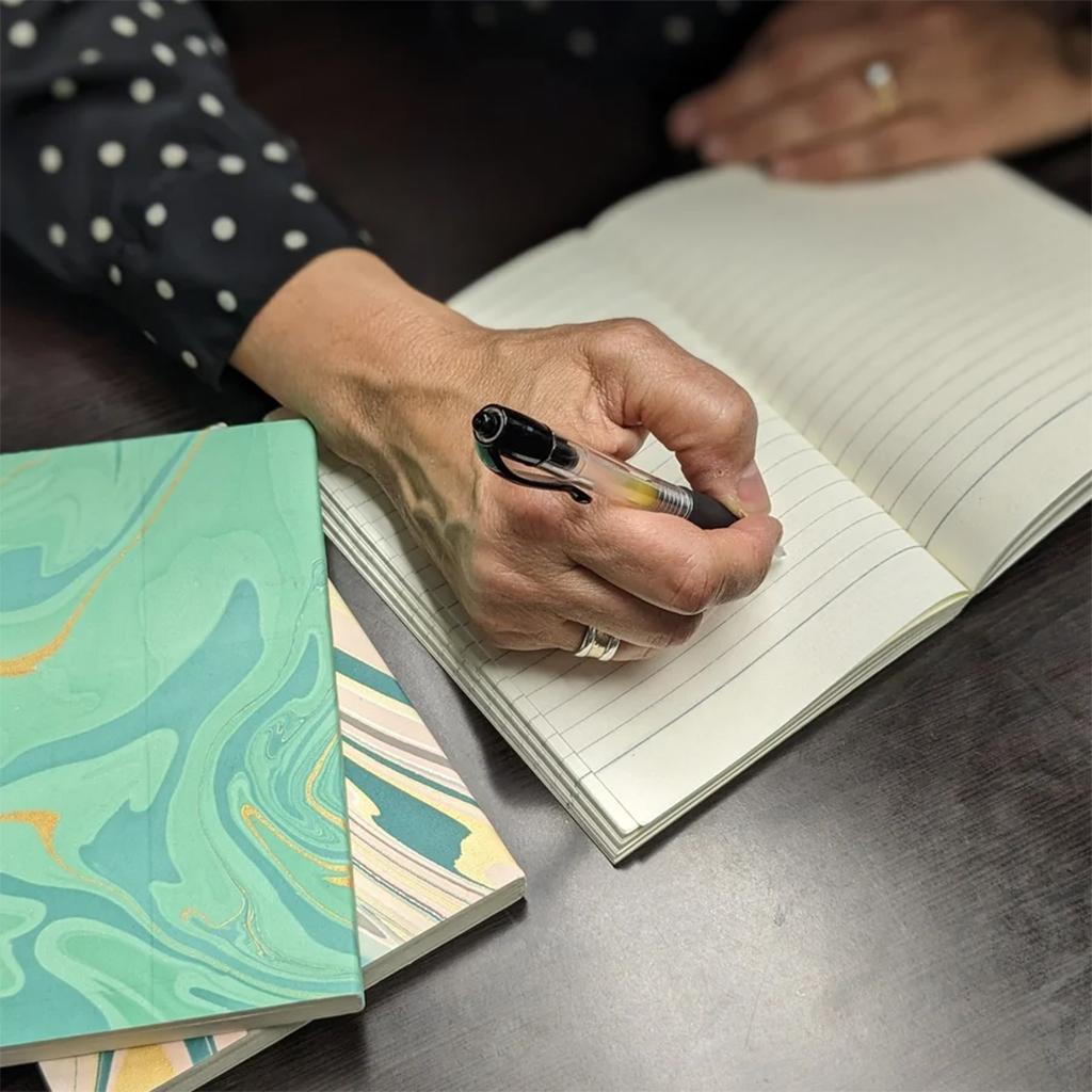 Rose Gold Marbled Journal