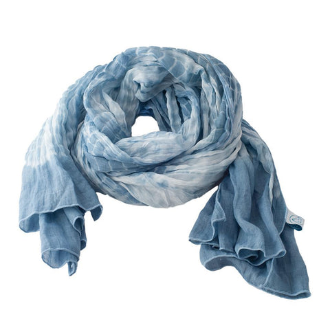 Blue Hand-Dyed Scarf