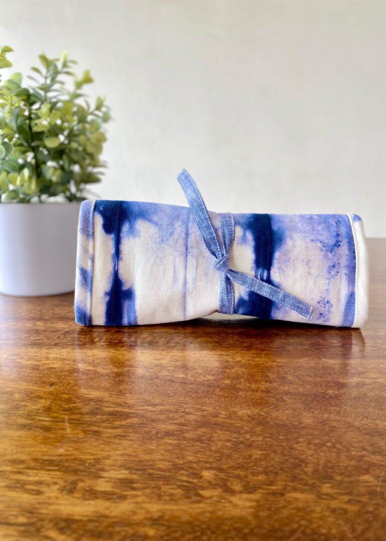 Shibori Makeup Brush Bag