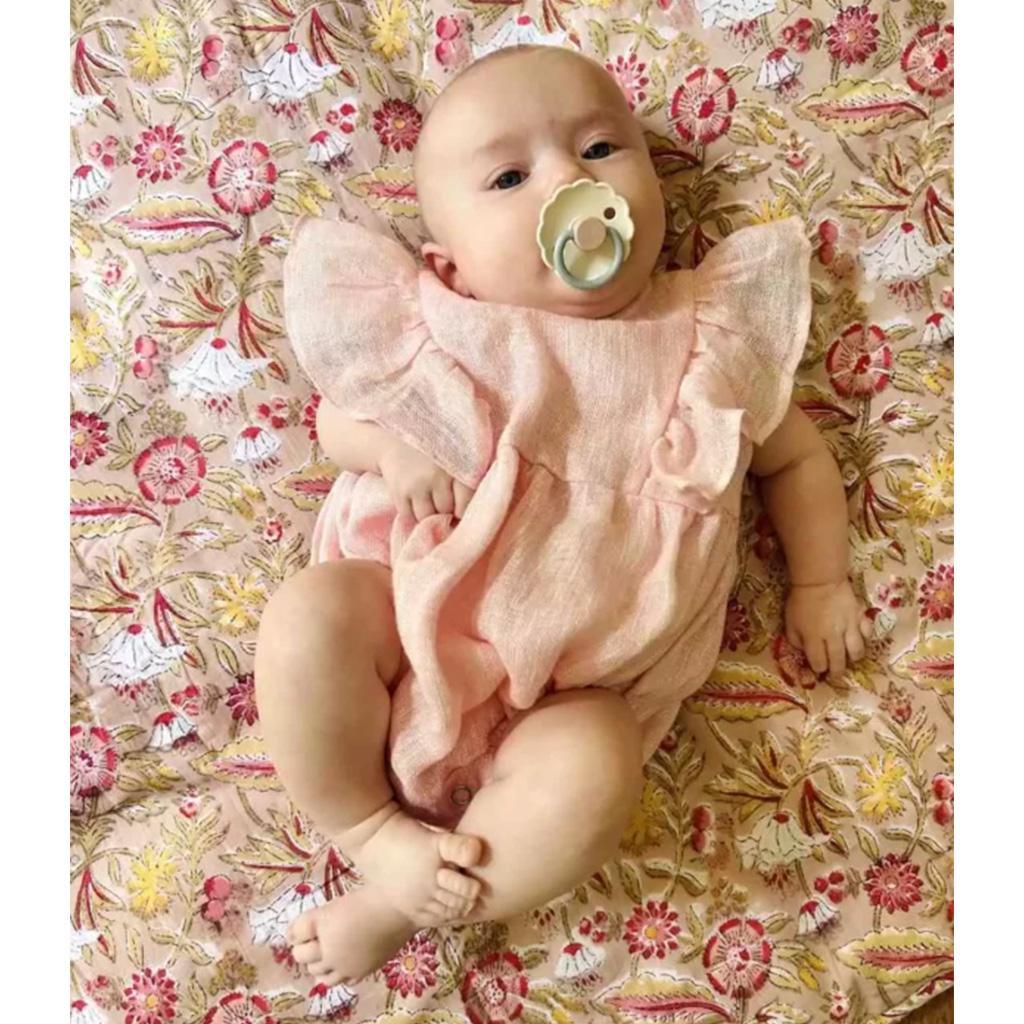 Linen Ruffle Romper