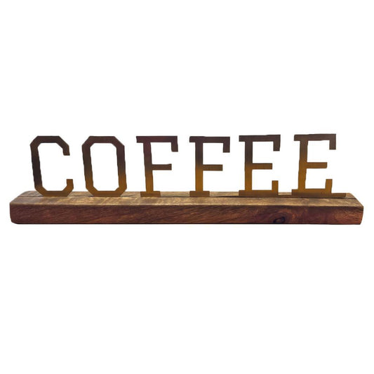 Coffee Brass Sign