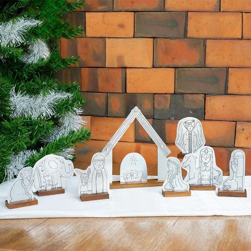 Tin Nativity Set