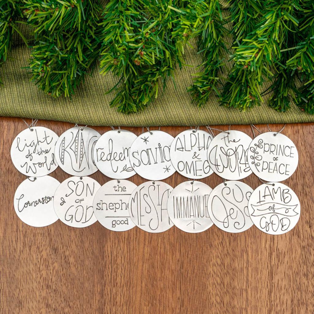 Names of Jesus Tin Ornament Set