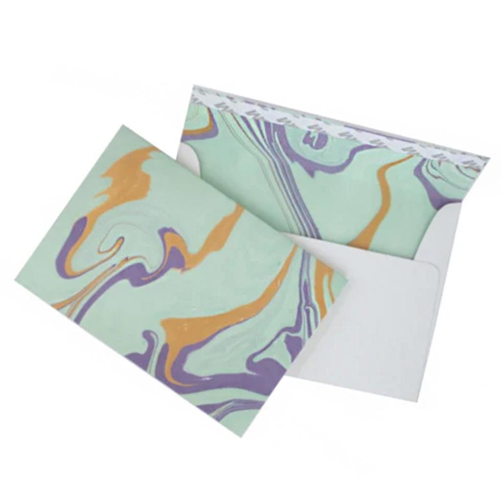 Handmade Marbled Card Set of 6