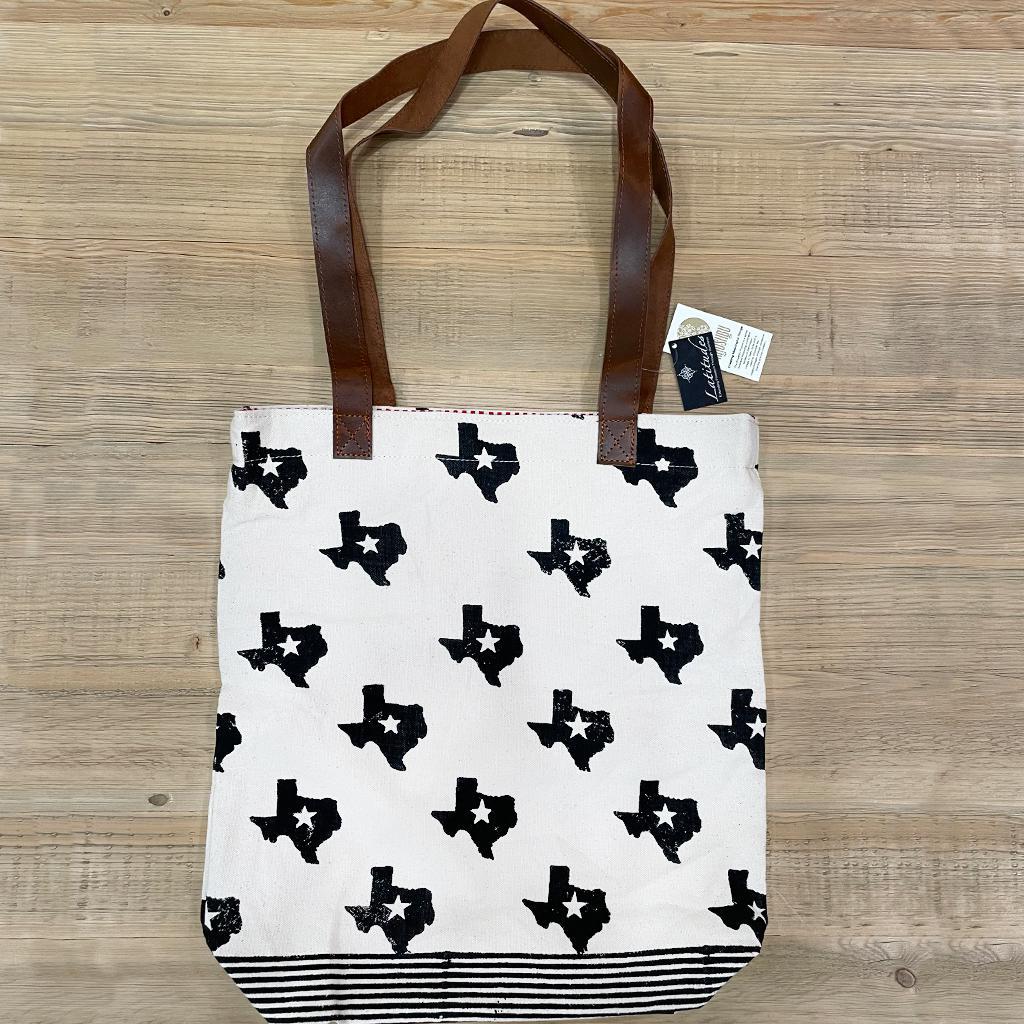 Sunder Tote Bag - Black Texas Map