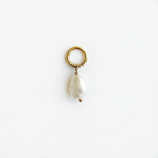 Gold Plated Pearl Charm