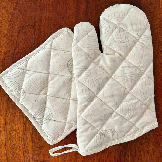 Block Print Oven Mitt Set