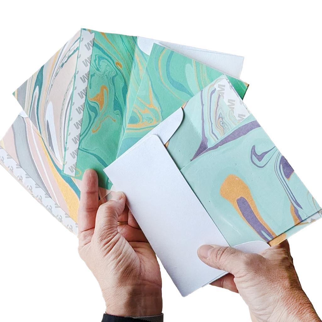 Handmade Marbled Card Set of 6