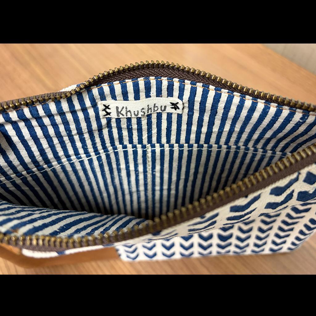 Leher Canvas & Leather Clutch