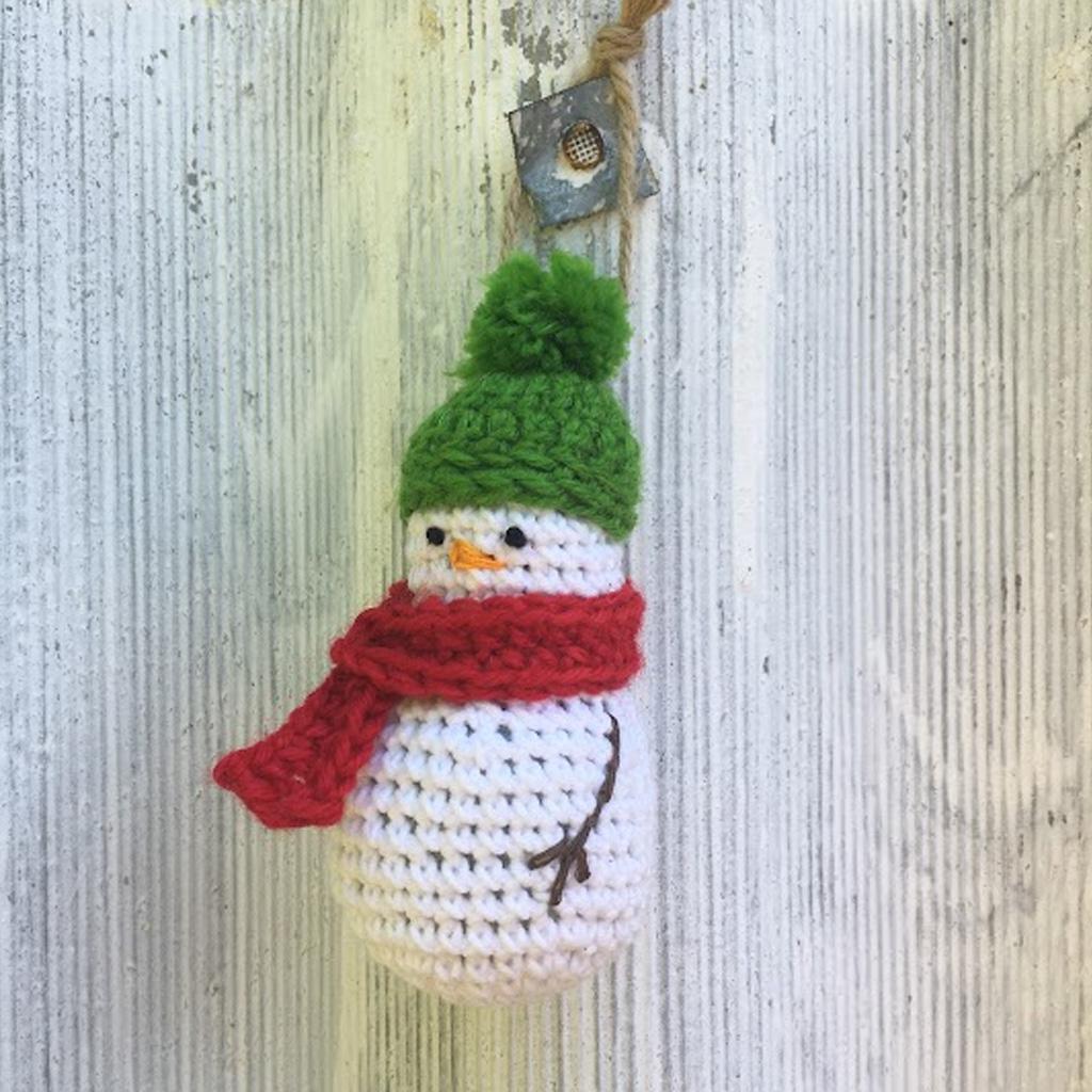 Crochet Snowman Ornament