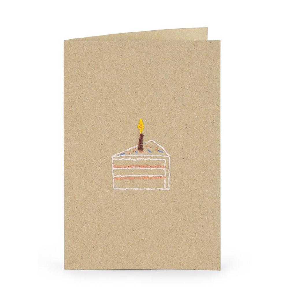 Embroidered Cake Card