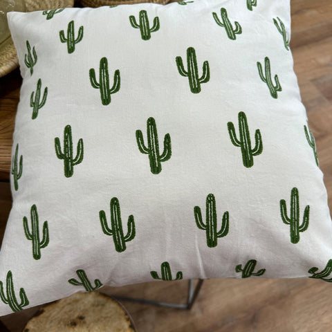 Block Print Pillow - Cactus