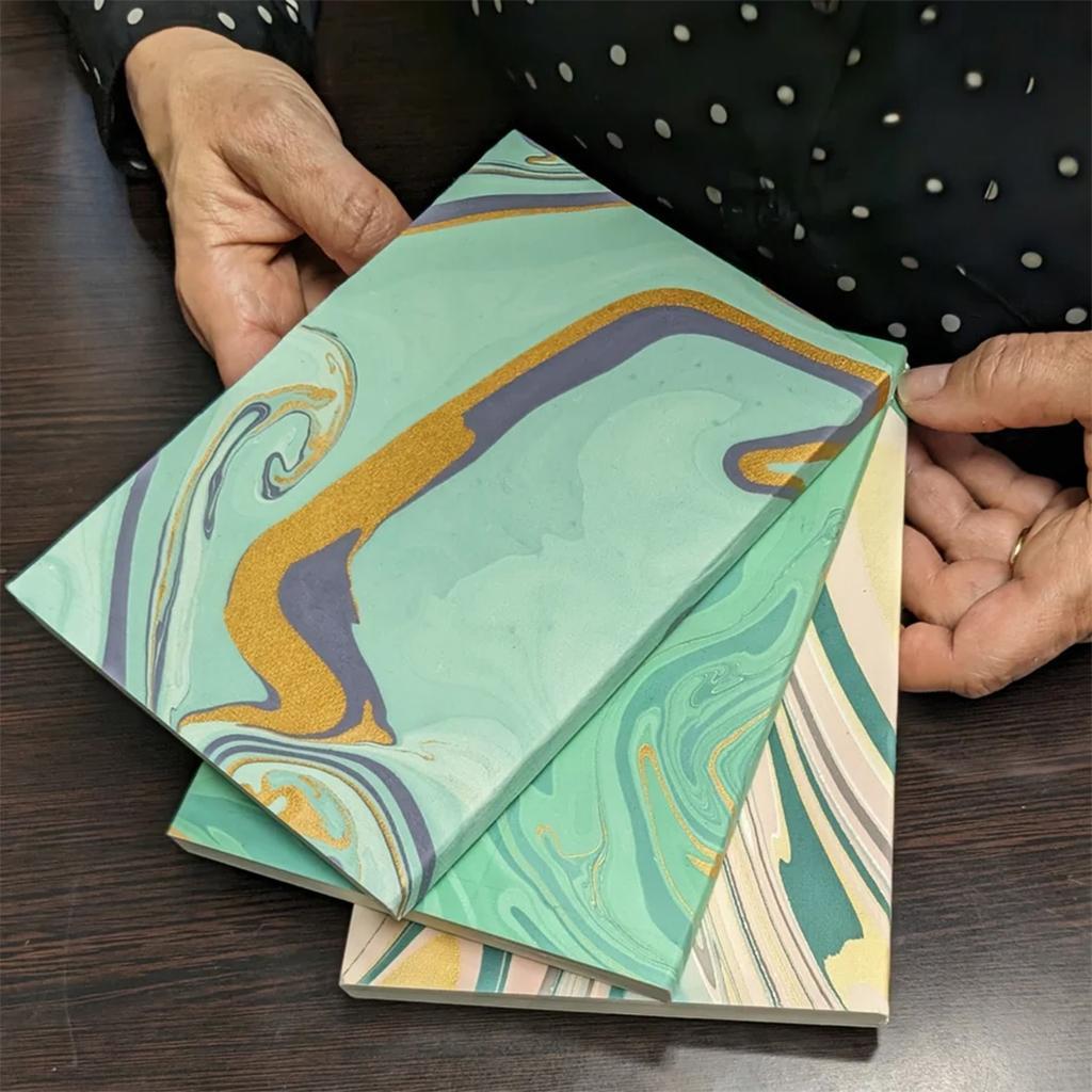 Rose Gold Marbled Journal