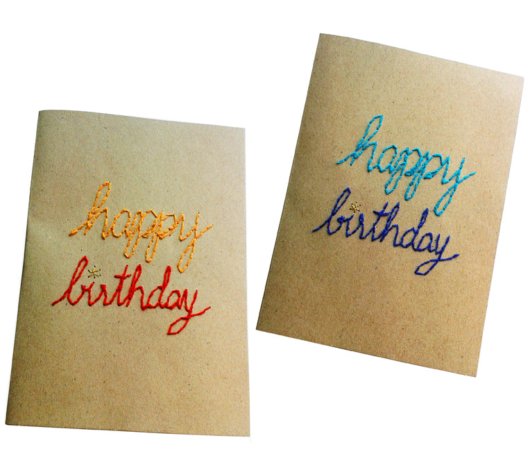 Blue Happy Birthday Card