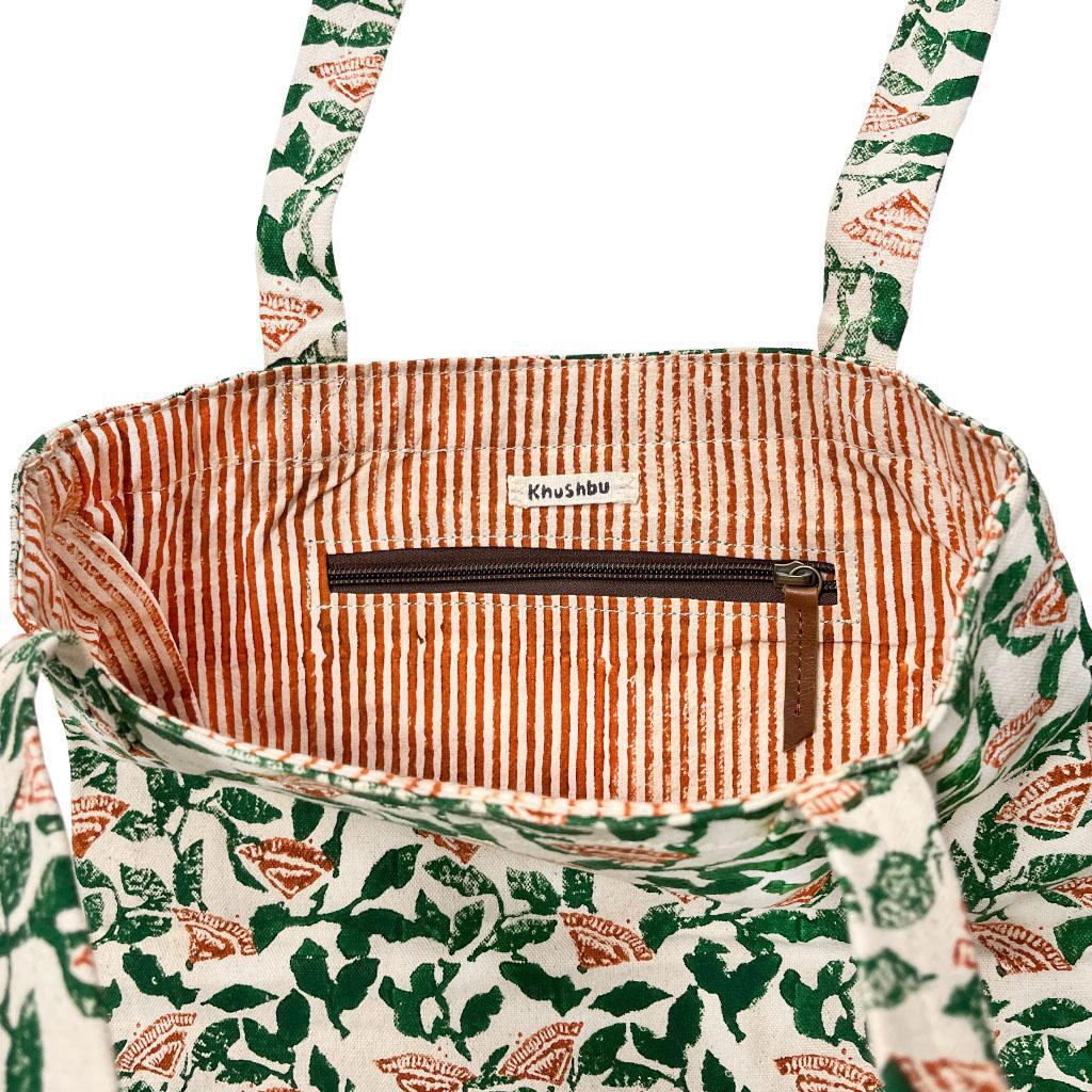 Canvas Block Print Tote