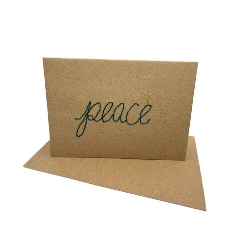 Peace Handstitched Card