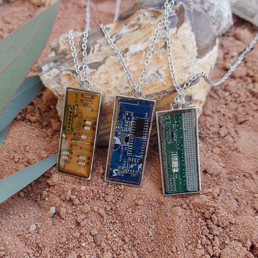 Recycled Circuit Board Necklace