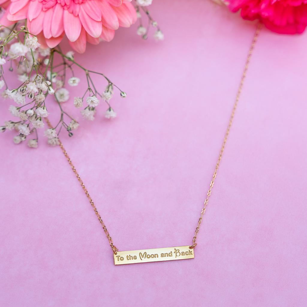 To the Moon Brass Necklace