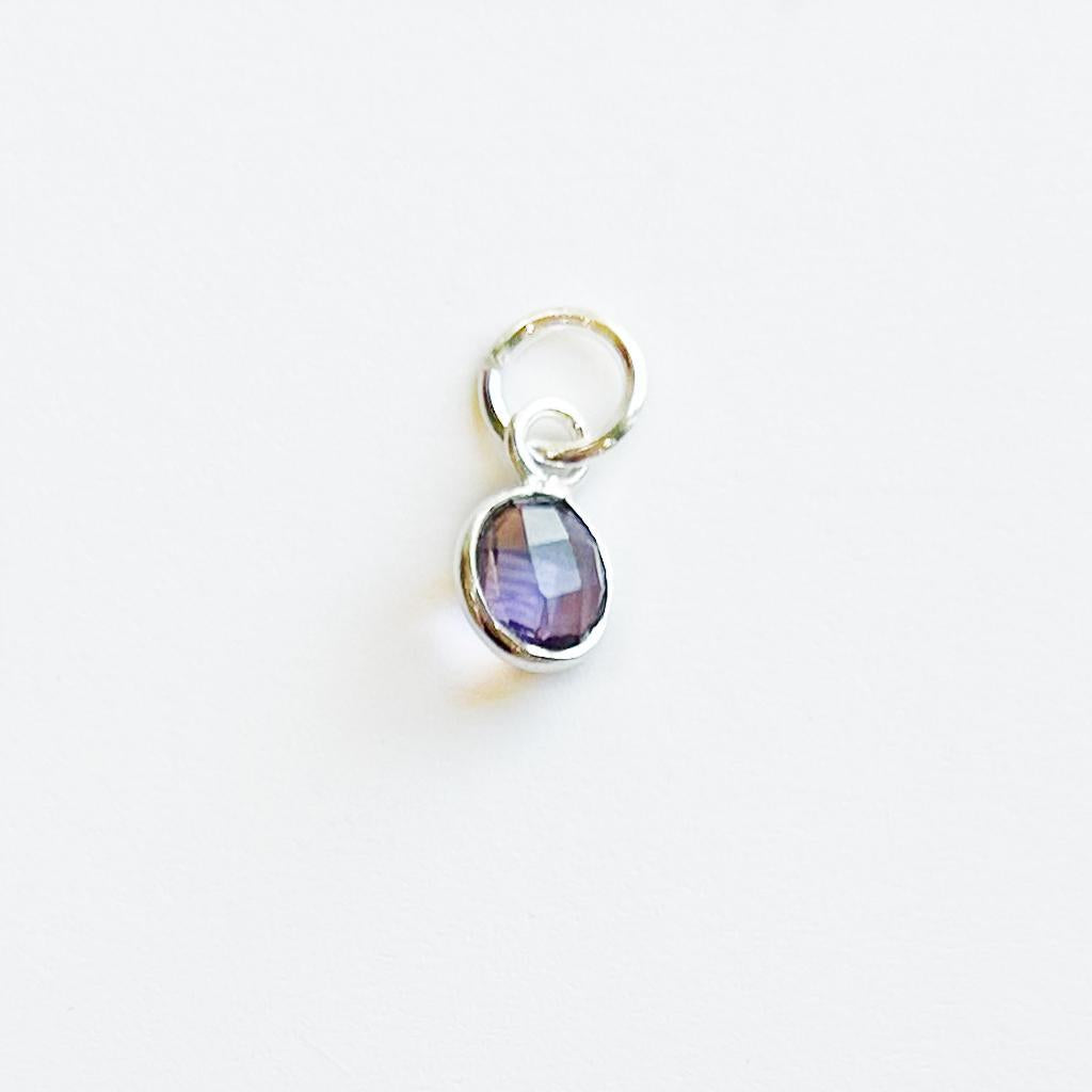 Silver Birthstone Charm
