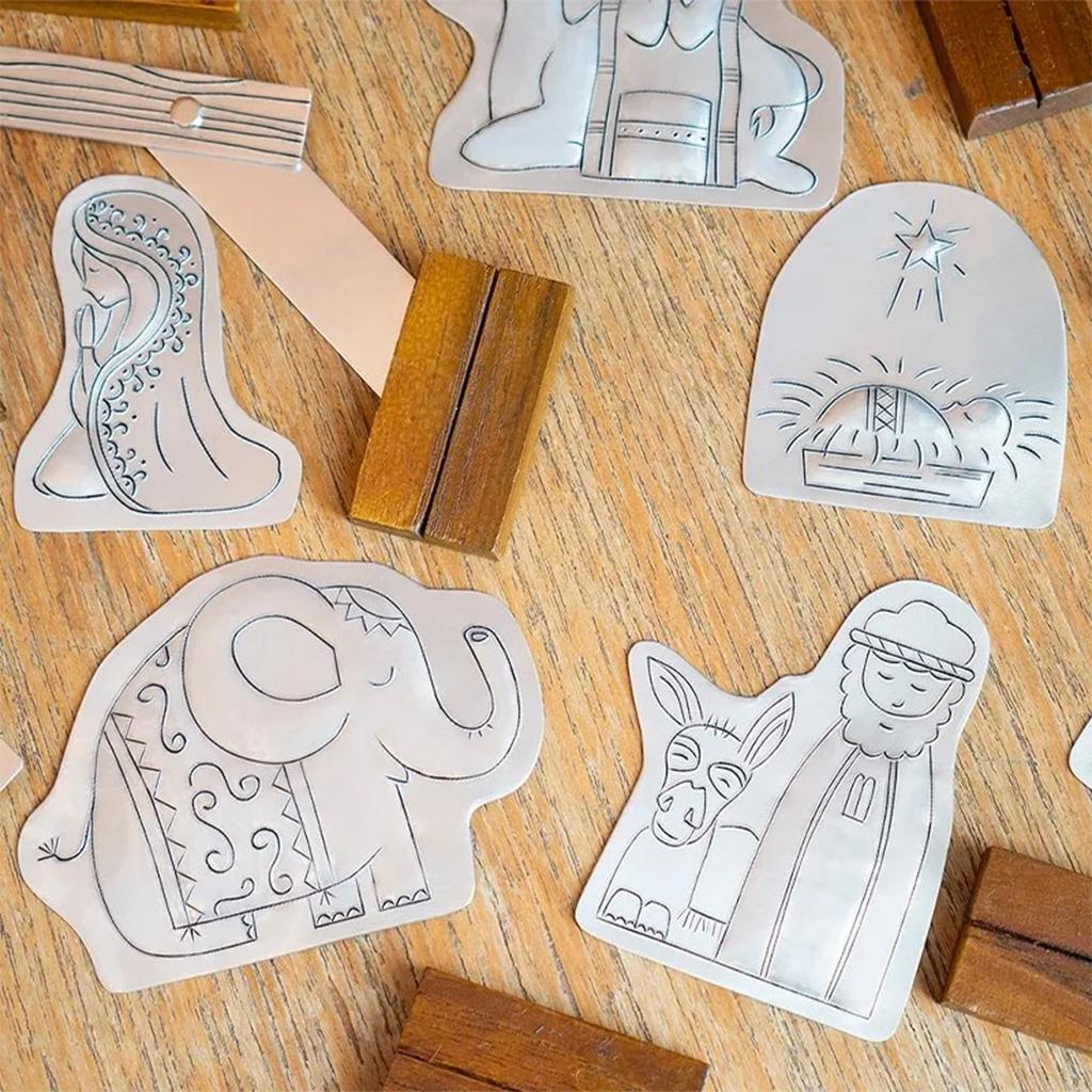 Tin Nativity Set