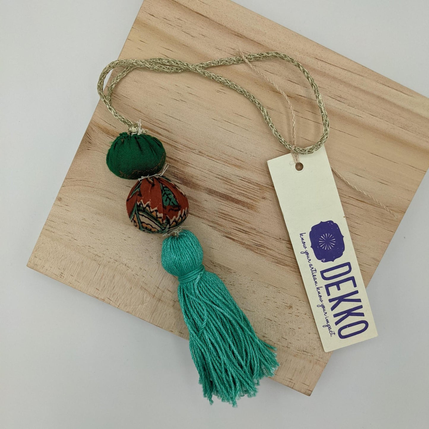 Blockprint Tassel Ornament