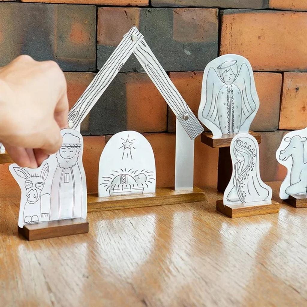 Tin Nativity Set