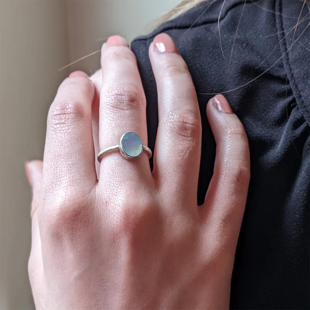 Chalcedony Oval Ring