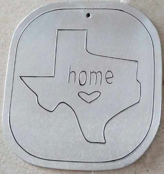 Texas Tin Ornament