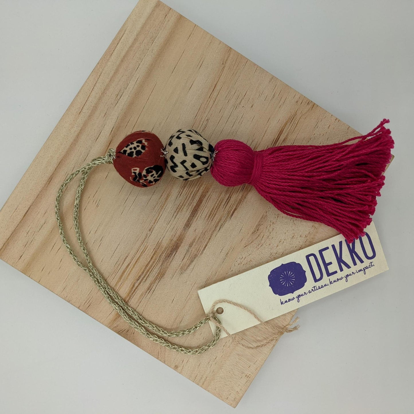 Blockprint Tassel Ornament