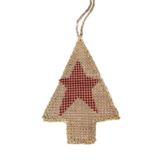 Burlap Tree Ornament