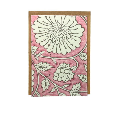 Pink Floral Card Set