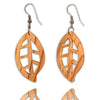 Olive Wood Leaf Earrings