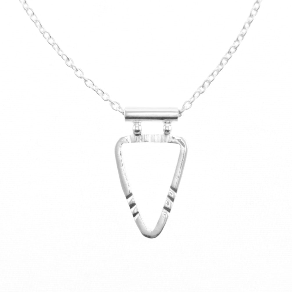 Arrowhead Triangle Necklace - Sterling