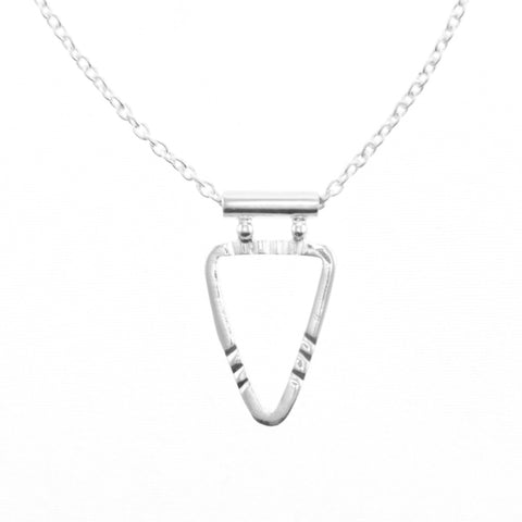 Arrowhead Triangle Necklace - Sterling