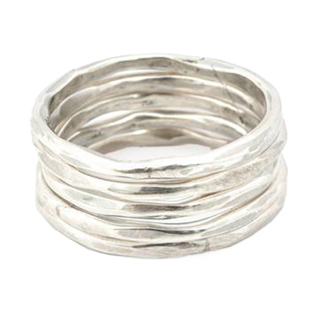Sterling Silver Spinner Ring from India - Gleaming Zigzag | NOVICA