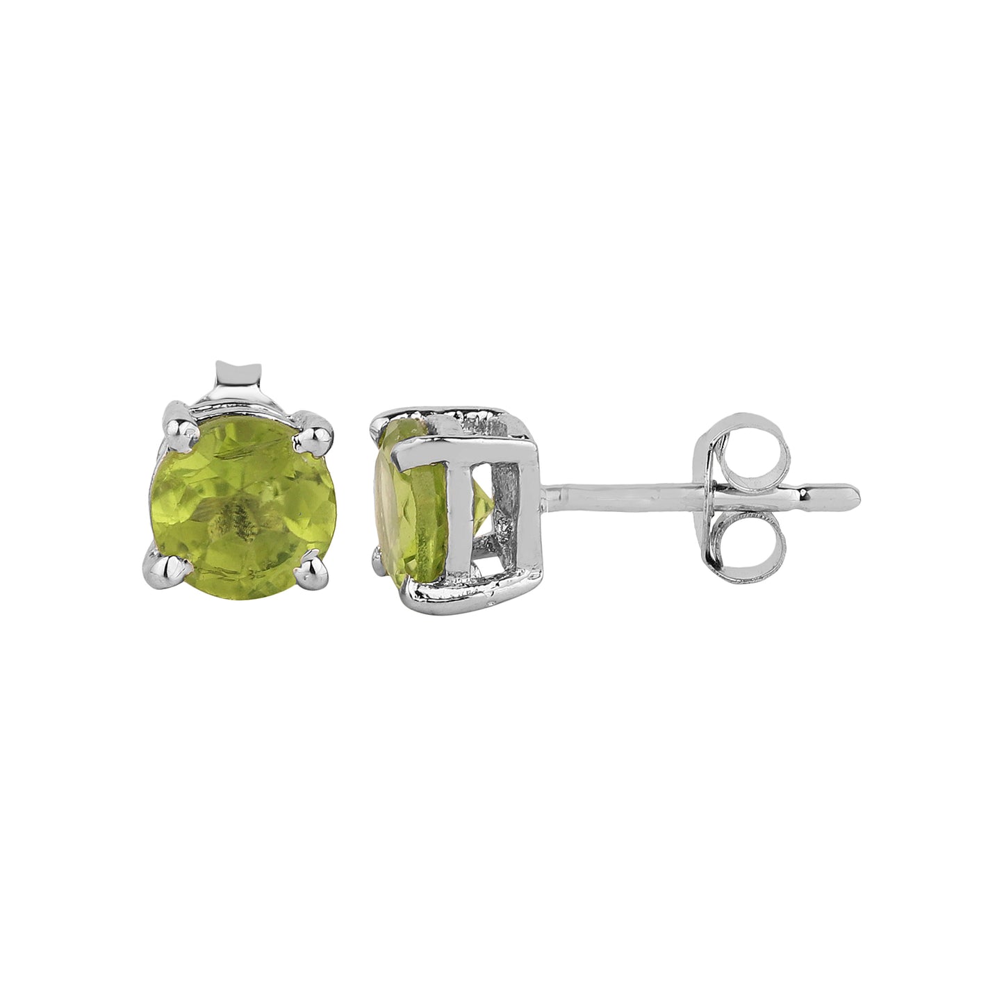 Peridot Round Earrings