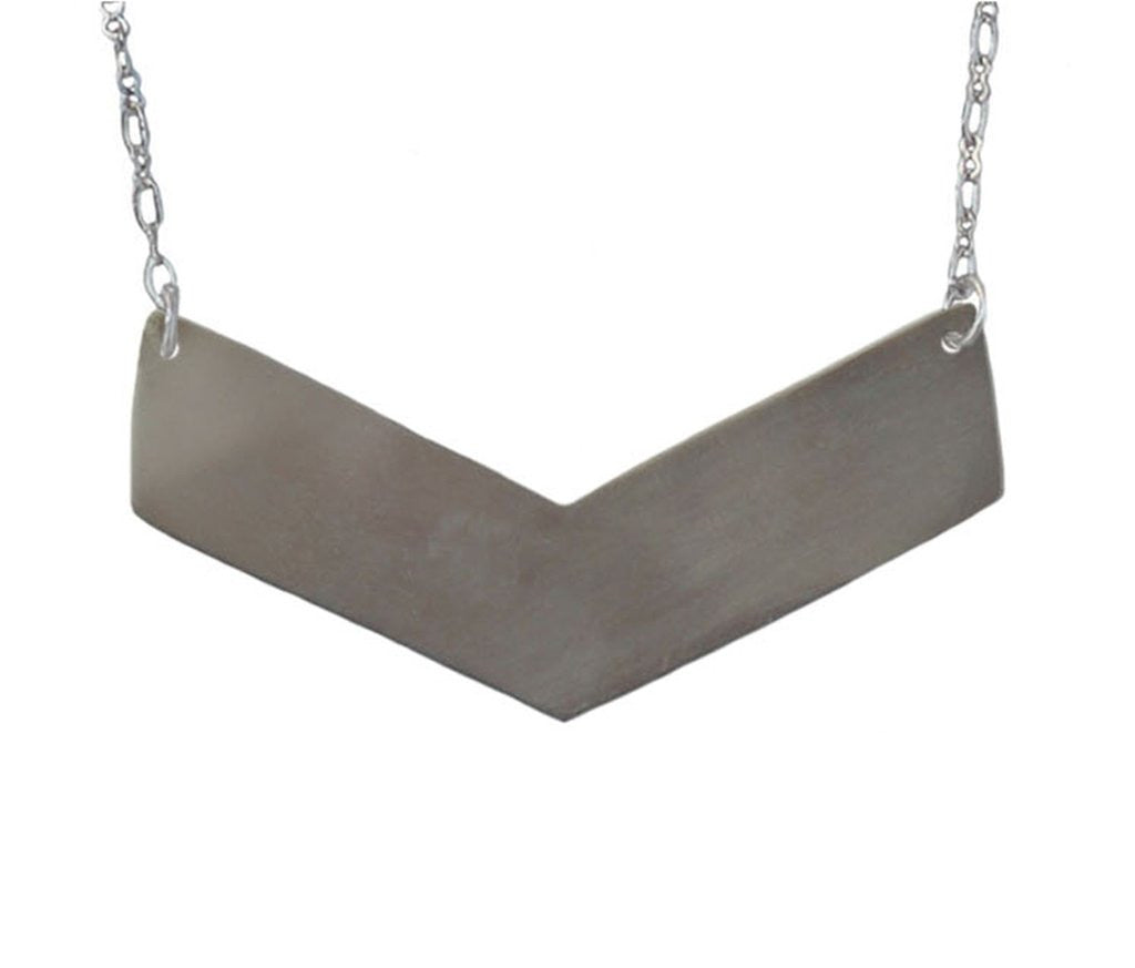 Chevron Silver Necklace