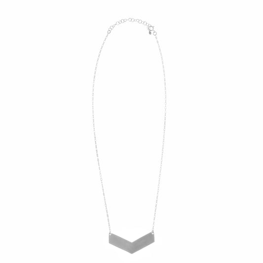 Chevron Silver Necklace