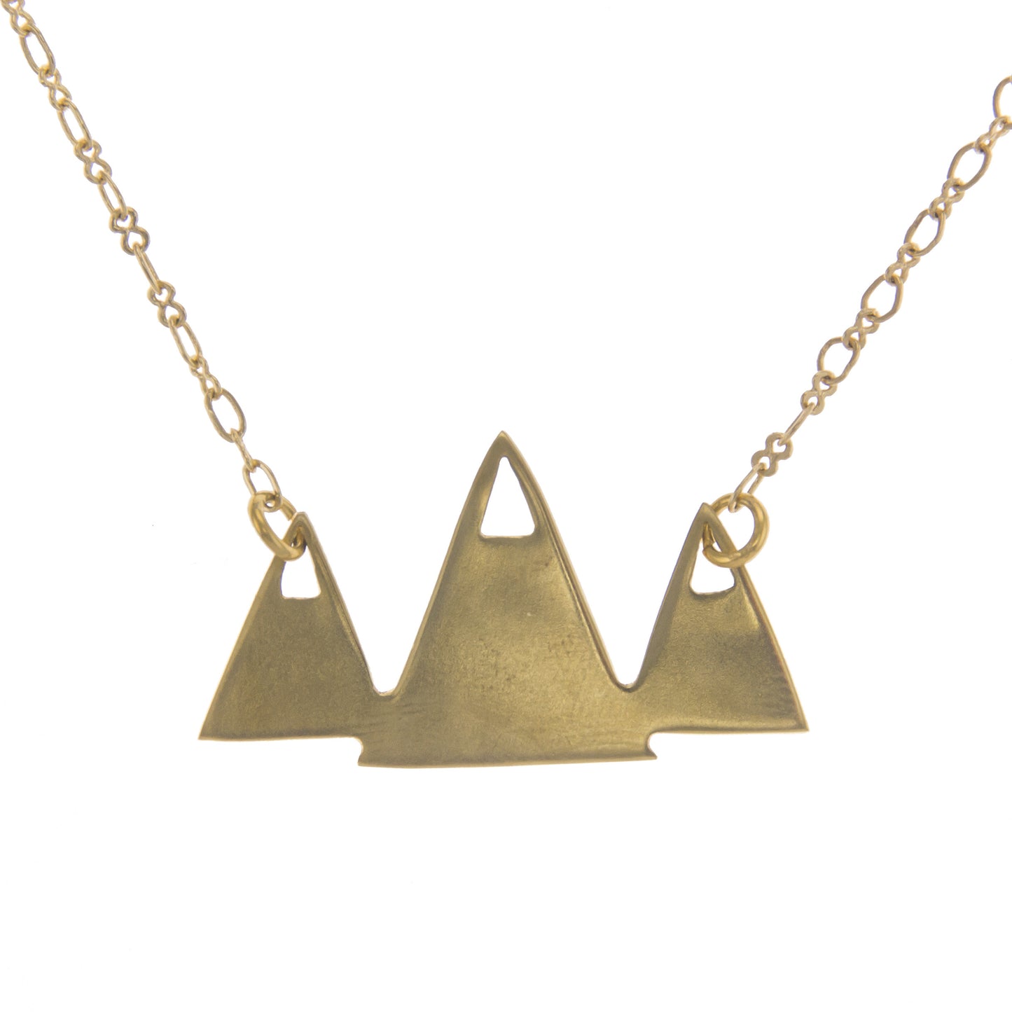 Mountain Peaks Brass Necklace