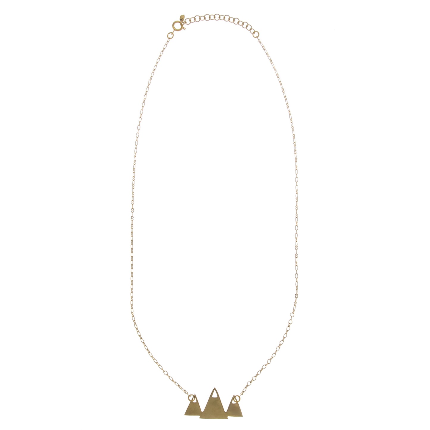 Mountain Peaks Brass Necklace